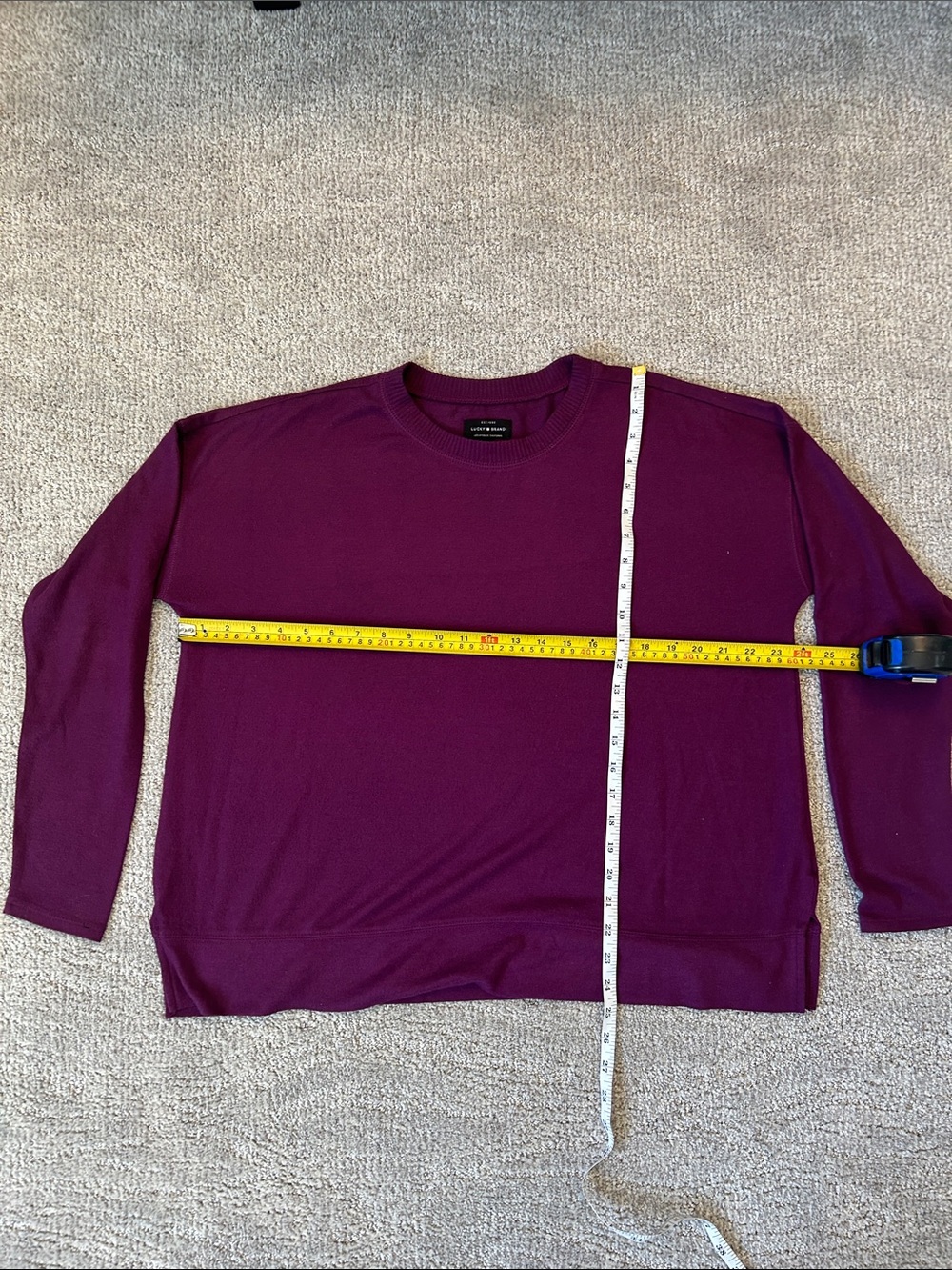 Lucky Brand Unisex Crewneck Sweater in Plum